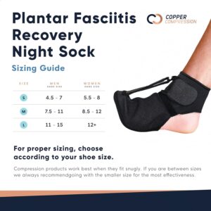 Copper Compression Plantar Fasciitis Night Splint Sock